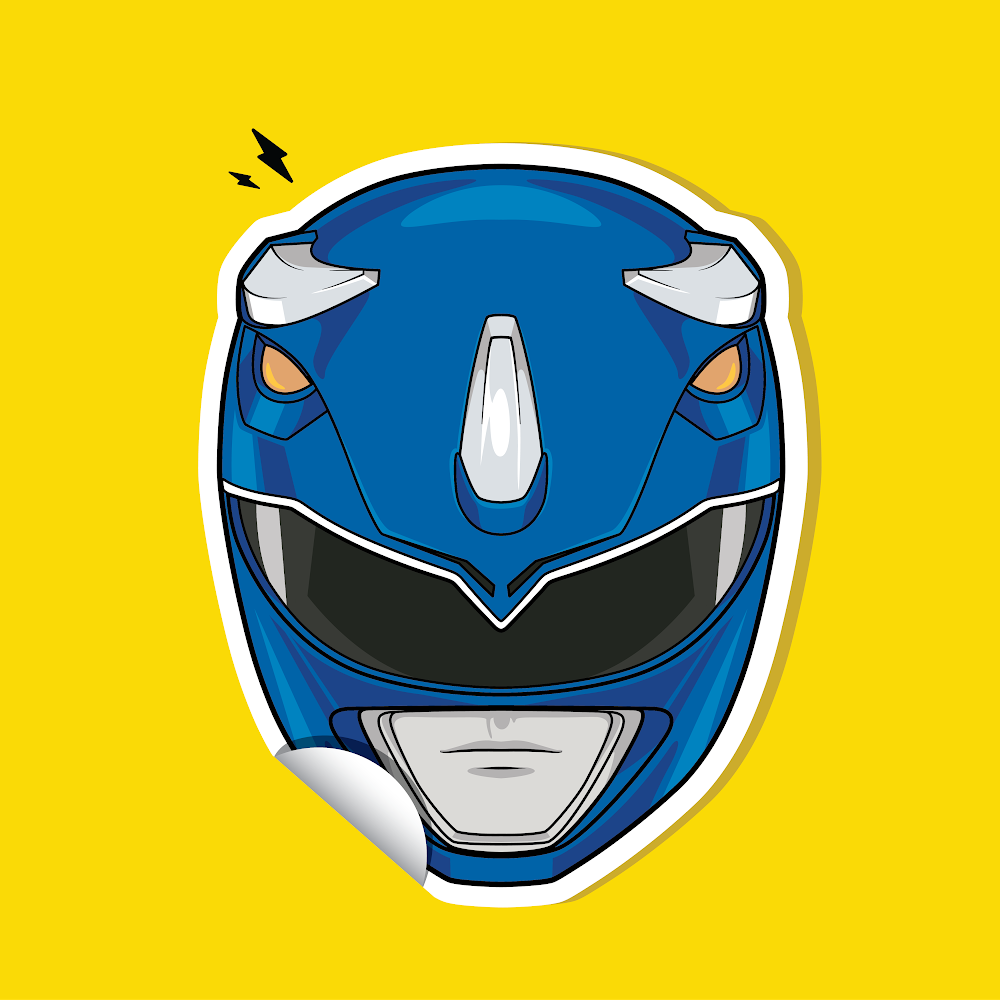 Mmpr Billy 4 inch sticker – Pin Plugged